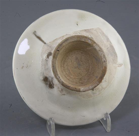 A Chinese white ware bowl or cup stand, Song dynasty, diameter 11cm